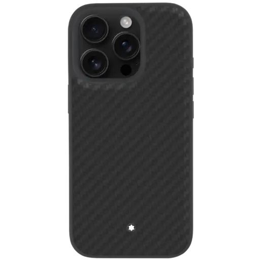 قاب آیفون 16 پرو مکس طرح فیبر کربن مشکی مدل MontBlanc