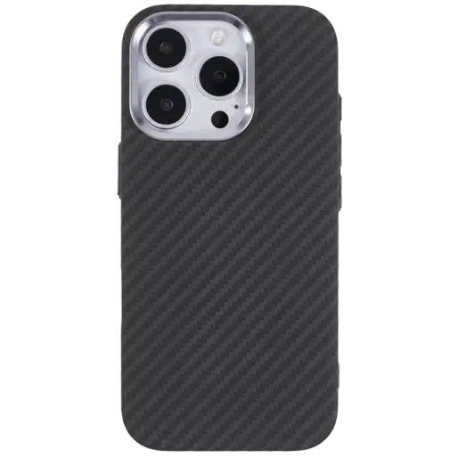 قاب مگ سیف آیفون 16 پرو مکس طرح فیبر کربن مشکی خاکستری مدل RMO