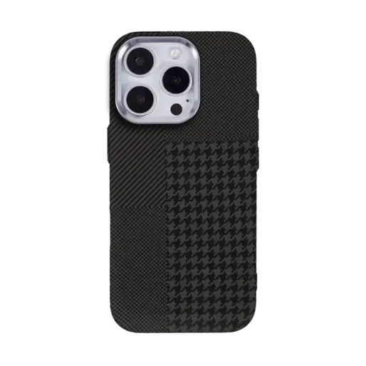 قاب مگ سیف آیفون 16 پرو مکس طرح فیبر کربن مشکی مدل RMO